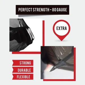 Black Color and Transparent High Barrier Flexible PE Stretch Film Wrap Soft Glossy Surface for Warehouse Packing thumbnail-3