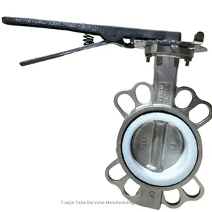 Jintaike Factory Directly Supplies Manual Ptfe Butterfly Valve D71f With High - Quality Frp Ptfe Valve Seat, Fluorine - Lining Available thumbnail-3