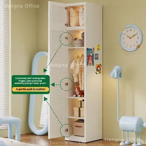 Bright Green Formaldehyde-free Kids Metal Locker for Family Housing, 0.8mm Cold Rolled Steel Wardrobe, Custom Size & Color thumbnail-3