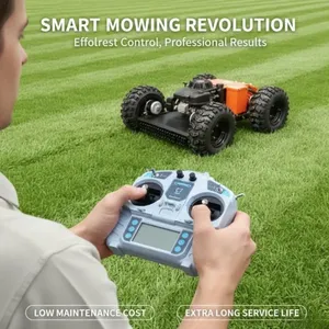 New Best Industrial Self Propelled Remote Control Lawn Mower Petrol Gasoline 200M Range Grass Cutter Machine VTW550 thumbnail-1