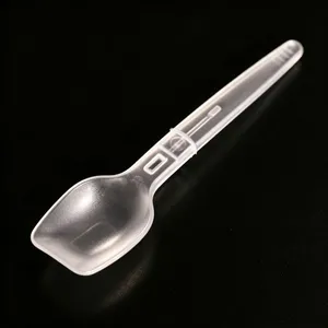 Biodegradable Disposable Foldable PP Plastic Spoons for Frozen Yogurt and Ice Cream thumbnail-1