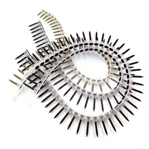 China Supply Quality Assured Collated Drywall Screws Black Phosphate Coarse Thread Plastic Strip, Compatible With All Major Screw Guns thumbnail-1