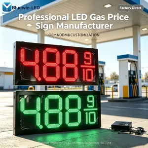Digital Oil Gas Screen 7-segment Screen Standing Column Brand Oil Price Tag Single Red Green Led Billboard Price thumbnail-1