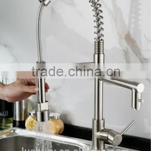 Antique Brass Pull Down Kitchen Faucet thumbnail-1