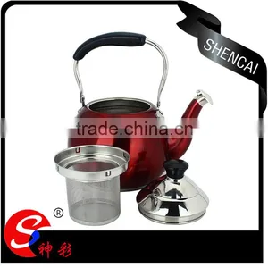 Mouth Whistle Process Iranian Samovar Stainless Steel Red Whistling Tea Kettles Quality Choice thumbnail-1
