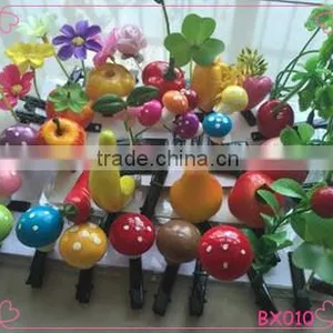 2015 Most Fashion Wholesale Cheap Customized Cute Alligator Green Bean Sprout Hair Pin thumbnail-1