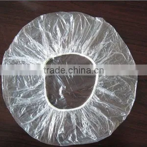 Disposable pe Hand Made Round Shower Cap thumbnail-3