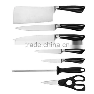 BLACK HANDLE STAINLESS STEEL 8PCS KITCHEN KNIFE SET thumbnail-2