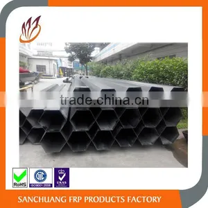 Big Size Pultrusion FRP Hexagon Pipe Sweep-up Pipe Industry Suction Pipe thumbnail-1