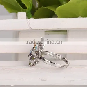 Stock Classical 925 Sterling Silver Promotional Ring With Mix Natural Stone thumbnail-3