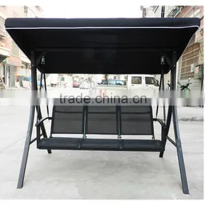 Luxury Leisure Wrought Iron Indoor Swing Chair With Stand 3 Seat Chair Swing thumbnail-3