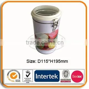 Food Storage Tin Can With Window and Lock thumbnail-1