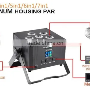 Hot Sale Wireless and Battery Powered 6in1 LED PAR Stage Light With Aluminum Housing thumbnail-3