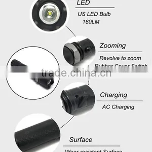 (120241) Super Bright Long Distance Rechargeable Aluminum Alloy 2015 Led Flashlight thumbnail-2