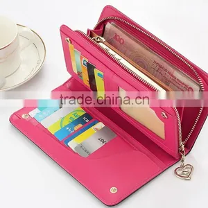 2015 New Design Promotion Pretty pu Leather Rfid Wallet Zipper thumbnail-6