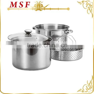MSF-L3918 American 24cm or 20cm Stainless Steel Steamer Pots 4pcs Food Steamer Set thumbnail-1