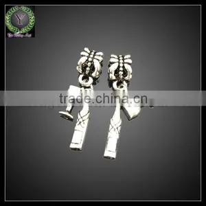 New Carved Charms Antique Silvery Metal Alloy Beads Fit European Beads Bracelet thumbnail-1
