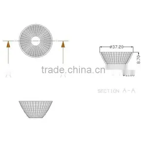 37.2mm Reflectors Paint Led Plastic Reflective Cup for GU10 Spotlight thumbnail-4