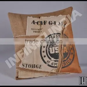 Vintage Cotton Canvas Cushion Covers, Vintage Cushion thumbnail-1