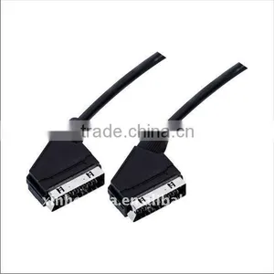 High Quality 21 Pin Male to Male Scart Cable Lead Fully Wired Video TV thumbnail-1