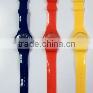 Most Fashion PVC Band Plastic Watch for Promotion Plastic Unisex Watch Custom Printed Strap Womens Full Printed Plastic Watch thumbnail-4