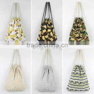 2015 Factory Wholesale pp Woven Promotional Drawstring Bag thumbnail-4