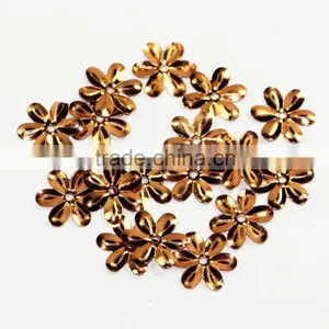 Hot Sale Blue Brown Loose Flower-shaped Sequins for Weddings Dress thumbnail-1