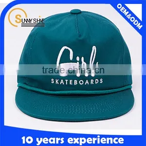 6 Panel Leather Strap Hat Flat Brim Unstructured 6 Panel Hat thumbnail-3
