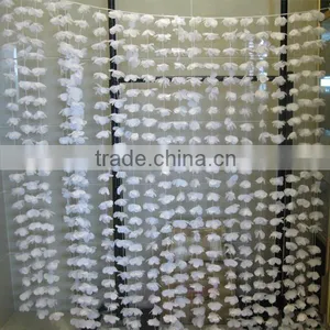 2016 New Product White Polyester Flower Curtain for Party and Home Decoration thumbnail-1