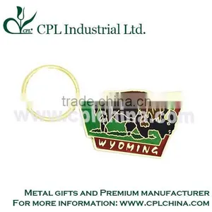 Promotional Custom Shaped Metal Rotating Keychain thumbnail-1