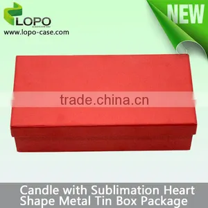 Sublimation Heart Shaped Unique Metal Tin Lovers'candle Holder thumbnail-5