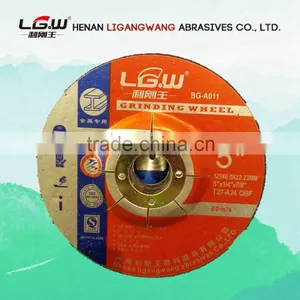 387 Hot Sale LGW Abrasive 125*6*22 2.5NET Depressed Center Grinding Wheel FOR THAILAND MARKET thumbnail-3