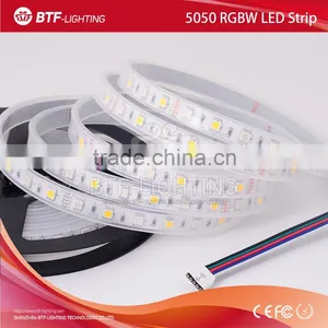 5m 5050 RGBW Led Strip 60leds/m RGB+Warm White Led Strip Tube-Waterproof IP67 White PCB DC12V SMD 5050 Mixed RGB Color thumbnail-2