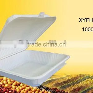 Cornstarch Biodegradable Disposable Take Away Lunch Boxes 1000ml thumbnail-1
