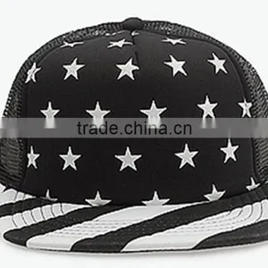 Flat Brim 5panel Custom Trucker Hats With Mesh thumbnail-5