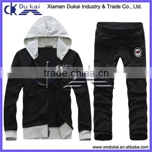 Men's Knit Tracksuit, Men's Knitted Sportswear, Men's Terry Hoodie and Pants Set thumbnail-3