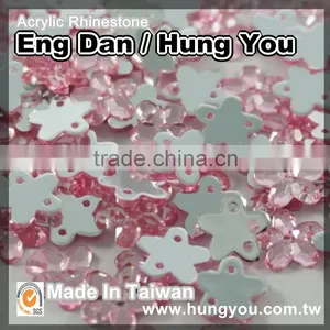 Fashion Accessories Made in Taiwan Flower Shape 2 Holes Rhinestones thumbnail-4