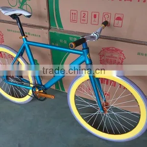Blue Fixed Gear Bike Fixed Bicycle Supplier Single Speed 700C Bike Fixie thumbnail-3