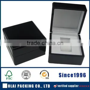Black Piano Finish Wooden Watch Box thumbnail-1