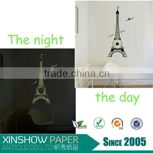 Luminous Sticker Paris Home Wall Sticker Clock Quality Choice thumbnail-1