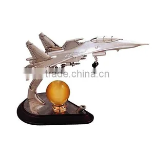 Wholesale Cheap Zinc Alloy Airplane Models With Wooden Base for Gift/souvenir thumbnail-3