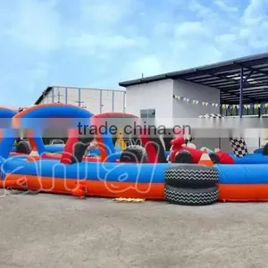 2016 Outdoor Inflatable Giant Speedyway Go Kart Race Track for Sale thumbnail-4