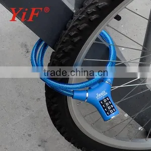 YiFeng 4 Dials Cable Bicycle Lock YF20815 With 10000 Combinations thumbnail-5