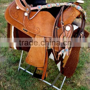 New Horse Western Pleasure Saddle Premium Quality 5475 thumbnail-1