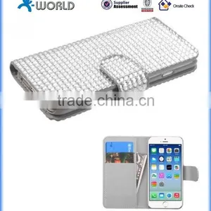 Slim Bling Diamond Leather Hard Case for IPhone 6S With Card Slot thumbnail-3
