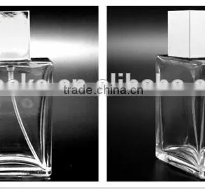 30 ml Transparent Glass Flat Square Card 13 mm Bayonet Body Spray Perfume Bottles thumbnail-3