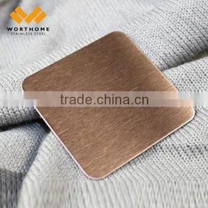 201 304 Cold Rolled No.4 HL Gold Mirror Stainless Steel Decorative Sheet thumbnail-2