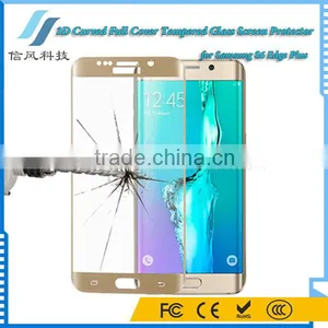 Gold 3D Curved Screen Protector S6 Edge Plus Tempered Glass 9H thumbnail-3