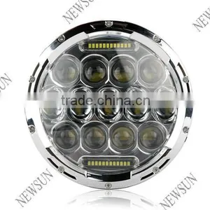 7'' 75W High Low Beam Driving Light DRL Front Light 7inch LED Headlight for Jeep Wrangler thumbnail-4