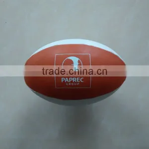 Official Size and Weight Rubber Leather Rugby Ball thumbnail-4